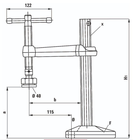 Docisk stołowy śrubowy BSG 210/140 BESSEY