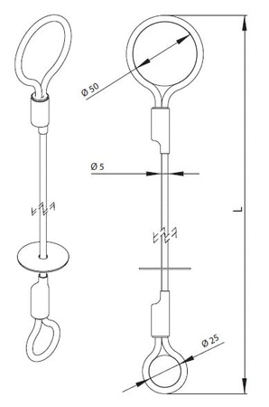 Zaczep linkowy bezłącznikowy AT190 (200 cm) PROTEKT