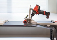 Roll Cutter Buschmann Tools – nożyce krążkowe na wkrętarkę z prowadnicą 1650 mm – precyzyjne cięcie blachy