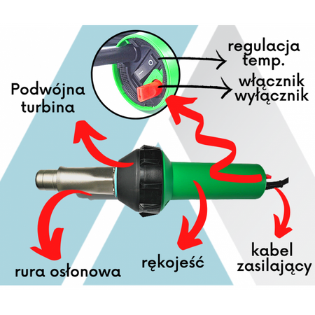 Profesjonalna zgrzewarka do folii basenowej Bosite-D (Zestaw)