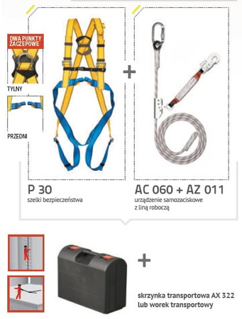 ZESTAW BASIC PRO 5 5/05 + dł. liny roboczej 5 m PROTEKT